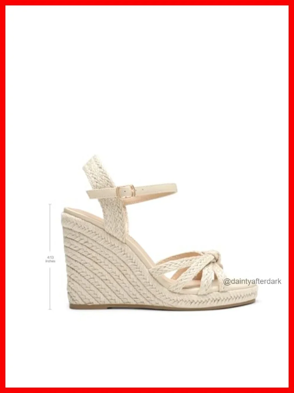 Espadrille Wedge Sandals Strappy Raffia Summer Heels 4.13 Ankle Strap